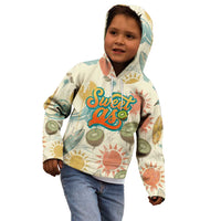 NZ Slang Sweet As Kiwi Shaka Sign Kid Hoodie New Zealand Surfboards Sun and Tropical Beach Retro TS04 - Polynesian Pride