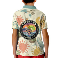 NZ Slang Sweet As Kiwi Shaka Sign Kid Polo Shirt New Zealand Surfboards Sun and Tropical Beach Retro TS04 - Polynesian Pride