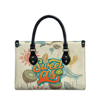 NZ Slang Sweet As Kiwi Shaka Sign Leather Bag New Zealand Surfboards Sun and Tropical Beach Retro TS04 - Polynesian Pride