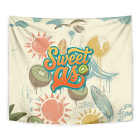 NZ Slang Sweet As Kiwi Shaka Sign Tapestry New Zealand Surfboards Sun and Tropical Beach Retro TS04 - Polynesian Pride