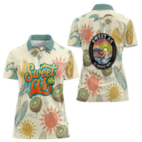 NZ Slang Sweet As Kiwi Shaka Sign Women Polo Shirt New Zealand Surfboards Sun and Tropical Beach Retro TS04 - Polynesian Pride