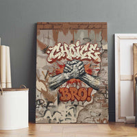 Choice Bro Graffiti Handshake Canvas Wall Art New Zealand Slang Fern Brick Wall and Urban Street Art TS04 - Polynesian Pride