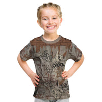 Choice Bro Graffiti Handshake Kid T Shirt New Zealand Slang Fern Brick Wall and Urban Street Art TS04 Multicolor - Polynesian Pride
