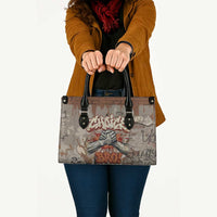 Choice Bro Graffiti Handshake Leather Bag New Zealand Slang Fern Brick Wall and Urban Street Art TS04 - Polynesian Pride