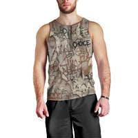 Choice Bro Graffiti Handshake Men Tank Top New Zealand Slang Fern Brick Wall and Urban Street Art TS04 - Polynesian Pride