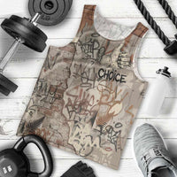 Choice Bro Graffiti Handshake Men Tank Top New Zealand Slang Fern Brick Wall and Urban Street Art TS04 - Polynesian Pride
