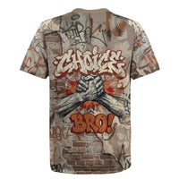 Choice Bro Graffiti Handshake Rugby Jersey New Zealand Slang Fern Brick Wall and Urban Street Art TS04 - Polynesian Pride