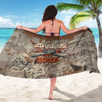 Choice Bro Graffiti Handshake Sarong New Zealand Slang Fern Brick Wall and Urban Street Art TS04 - Polynesian Pride
