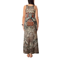 Choice Bro Graffiti Handshake Tank Maxi Dress New Zealand Slang Fern Brick Wall and Urban Street Art TS04 - Polynesian Pride