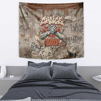 Choice Bro Graffiti Handshake Tapestry New Zealand Slang Fern Brick Wall and Urban Street Art TS04 - Polynesian Pride