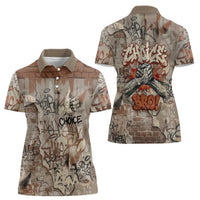 Choice Bro Graffiti Handshake Women Polo Shirt New Zealand Slang Fern Brick Wall and Urban Street Art TS04 - Polynesian Pride