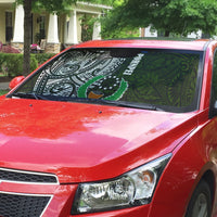 Pohnpei Federated States Of Micronesia Auto Sun Shade Polynesian Tribal Heritage Art With Kaselehlie State Seal