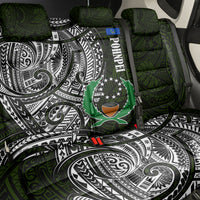 Pohnpei Federated States Of Micronesia Back Car Seat Cover Polynesian Tribal Heritage Art With Kaselehlie State Seal