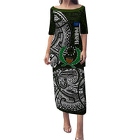 Pohnpei Federated States Of Micronesia Puletasi Polynesian Tribal Heritage Art With Kaselehlie State Seal