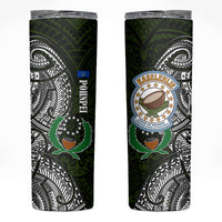 Pohnpei Federated States Of Micronesia Skinny Tumbler Polynesian Tribal Heritage Art With Kaselehlie State Seal
