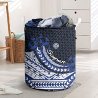 Northern Mariana Islands Saipan Laundry Basket Polynesian Tribal Pattern - Commonwealth Seal Art