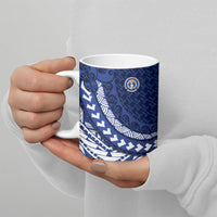 Northern Mariana Islands Saipan Ceramic Mug Polynesian Tribal Pattern - Commonwealth Seal Art