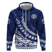 Northern Mariana Islands Saipan Hoodie Polynesian Tribal Pattern - Commonwealth Seal Art