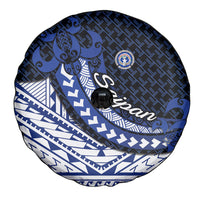 Northern Mariana Islands Saipan Spare Tire Cover Polynesian Tribal Pattern - Commonwealth Seal Art