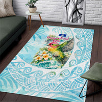 Saipan CMNI Area Rug Polynesian Northern Mariana Islands Fruit Dove Watercolor