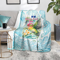 Saipan CMNI Blanket Polynesian Northern Mariana Islands Fruit Dove Watercolor