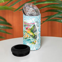 Saipan CMNI 4 in 1 Can Cooler Tumbler Polynesian Northern Mariana Islands Fruit Dove Watercolor