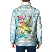 Saipan CMNI Padded Jacket Polynesian Northern Mariana Islands Fruit Dove Watercolor
