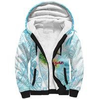 Saipan CMNI Sherpa Hoodie Polynesian Northern Mariana Islands Fruit Dove Watercolor