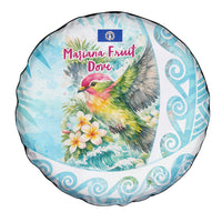 Saipan CMNI Spare Tire Cover Polynesian Northern Mariana Islands Fruit Dove Watercolor