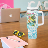 Saipan CMNI Tumbler With Handle Polynesian Northern Mariana Islands Fruit Dove Watercolor