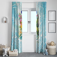 Saipan CMNI Window Curtain Polynesian Northern Mariana Islands Fruit Dove Watercolor