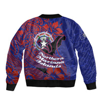 Saipan Northern Mariana Islands Bomber Jacket Polynesian Tribal Tattoo Art With Hibiscus Flowers And Seal TS04 - Polynesian Pride