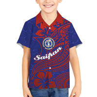 Saipan Northern Mariana Islands Hawaiian Shirt Polynesian Tribal Tattoo Art With Hibiscus Flowers And Seal TS04 - Polynesian Pride