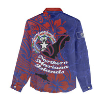 Saipan Northern Mariana Islands Women Casual Shirt Polynesian Tribal Tattoo Art With Hibiscus Flowers And Seal TS04 - Polynesian Pride
