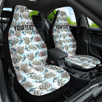 Personalized Masefau American Samoa Car Seat Cover Vintage Whale Hibiscus Ocean Waves