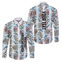 Personalized Masefau American Samoa Family Matching Off Shoulder Short Dress and Hawaiian Shirt Vintage Whale Hibiscus Ocean Waves