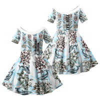 Personalized Masefau American Samoa Family Matching Puletasi and Hawaiian Shirt Vintage Whale Hibiscus Ocean Waves