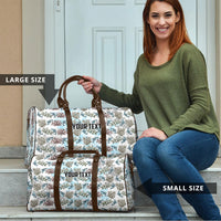 Personalized Masefau American Samoa Travel Bag Vintage Whale Hibiscus Ocean Waves