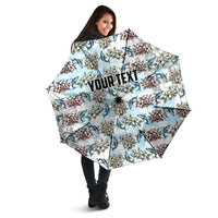 Personalized Masefau American Samoa Umbrella Vintage Whale Hibiscus Ocean Waves
