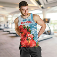 Personalized American Samoa Masefau Men Tank Top Hibiscus Tropical Floral Whale Polynesian Tribal Pattern