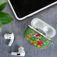 Micronesia Christmas AirPods Case with Santa Turtle Coral Reef and Holiday Ocean Pattern - Polynesian Pride