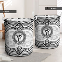 Aiga Samoa Raised Fist Laundry Basket Polynesian Tribal Tattoo Art Family Pride TS04 - Polynesian Pride