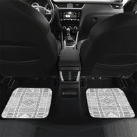 Aiga Samoa Raised Fist Car Mats Polynesian Tribal Tattoo Art Family Pride TS04 Set 2pcs - Back White Black - Polynesian Pride