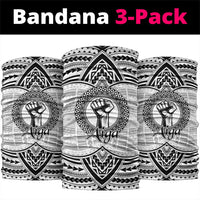 Aiga Samoa Raised Fist Neck Gaiter Polynesian Tribal Tattoo Art Family Pride TS04 package One Size: 25*50cm White Black - Polynesian Pride