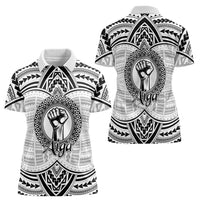 Aiga Samoa Raised Fist Women Polo Shirt Polynesian Tribal Tattoo Art Family Pride TS04 - Polynesian Pride