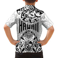 Hawaii Family Matching Off Shoulder Maxi Dress and Hawaiian Shirt with Polynesian Turtle TS04 - Polynesian Pride