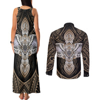 Polynesian Hawaii Tattoo Couples Matching Tank Maxi Dress and Long Sleeve Button Shirts TS04 - Polynesian Pride