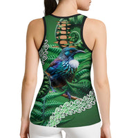 Tui Bird Koru Silver Fern Aotearoa Hollow Tank Top