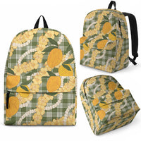 Uliuli Ahiahia Hawaiian Mango Palaka Backpack Aloha Hibiscus Pikake Lei