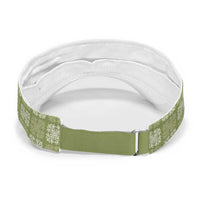 Vesuvian Green Palaka Quilt Hawaii Sun Visor Cap Traditional Hawaii-plaid Pattern